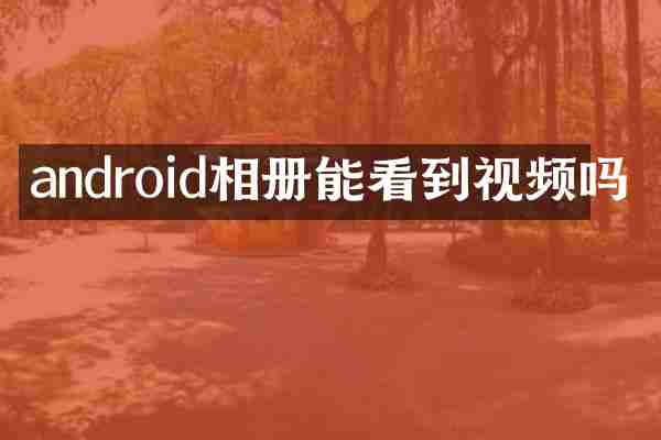 android相册能看到视频吗