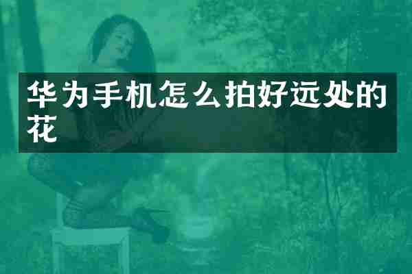 华为手机怎么拍好远处的花