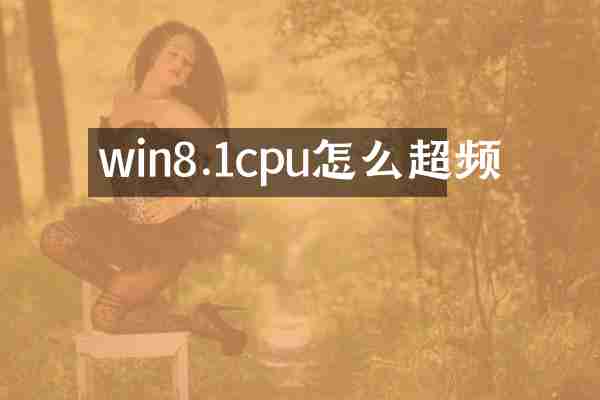 win8.1cpu怎么超频