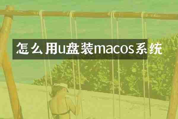 怎么用u盘装macos系统