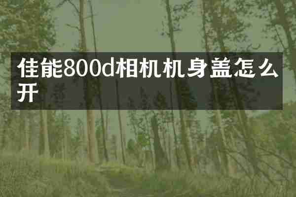 佳能800d相机机身盖怎么打开