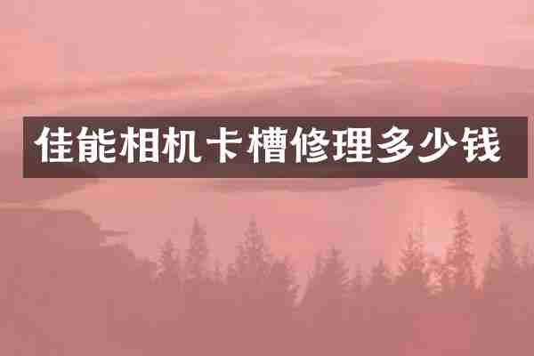 佳能相机卡槽修理多少钱