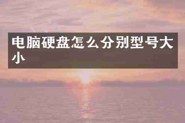 电脑硬盘怎么分别型号大小