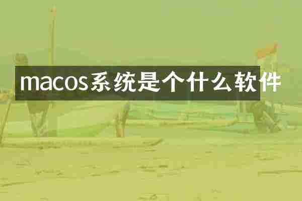 macos系统是个什么软件