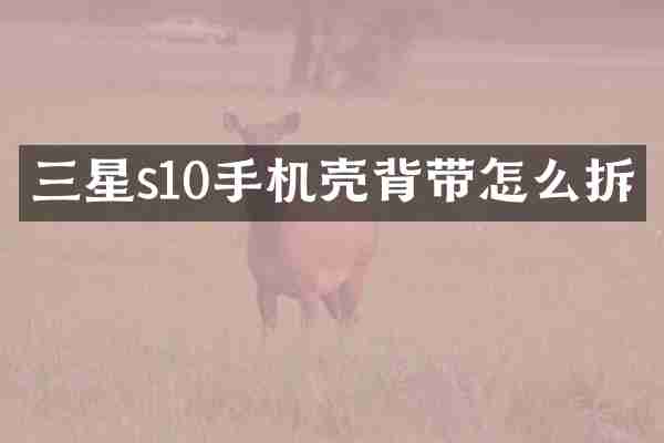 三星s10手机壳背带怎么拆