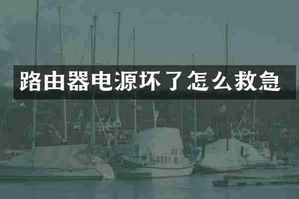 路由器电源坏了怎么救急