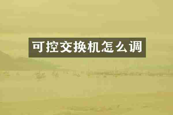 可控交换机怎么调