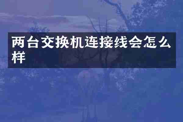 两台交换机连接线会怎么样