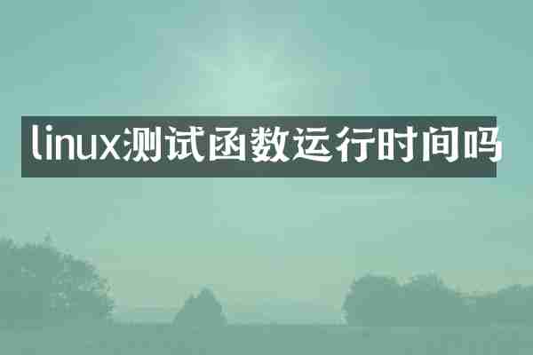 linux测试函数运行时间吗