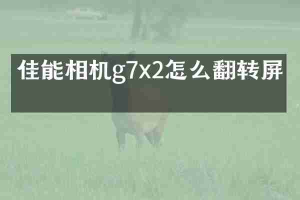 佳能相机g7x2怎么翻转屏幕