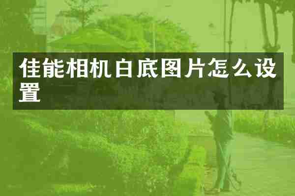 佳能相机白底图片怎么设置