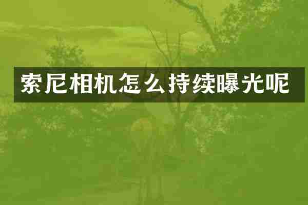 相机怎么持续曝光呢