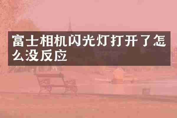富士相机闪光灯打开了怎么没反应
