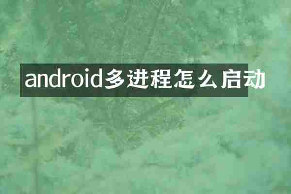 android多进程怎么启动