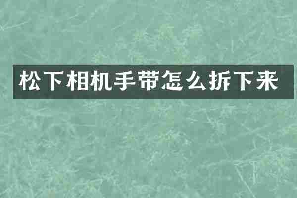 相机手带怎么拆下来