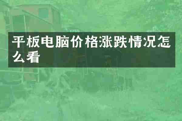 平板电脑价格涨跌情况怎么看