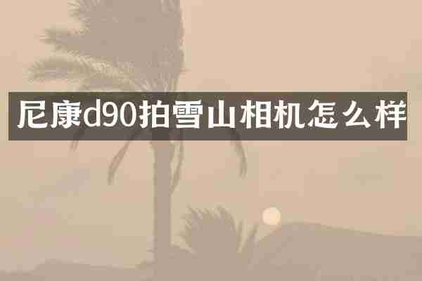 尼康d90拍雪山相机怎么样