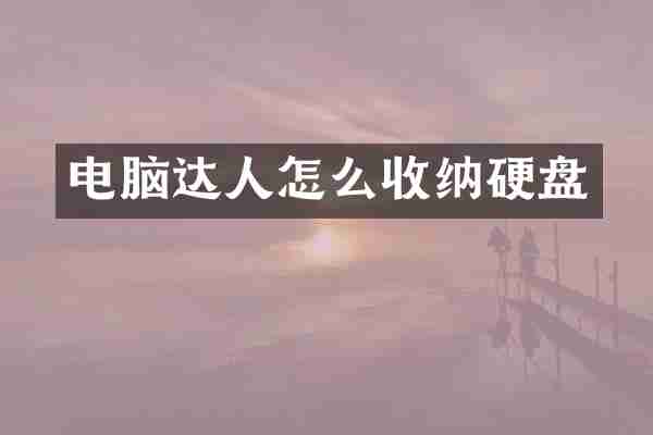 电脑达人怎么收纳硬盘