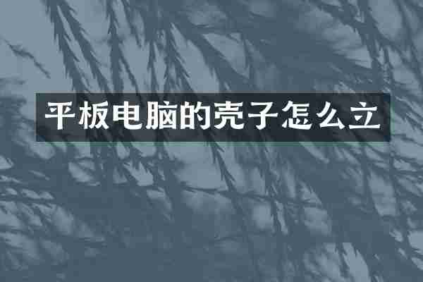 平板电脑的壳子怎么立