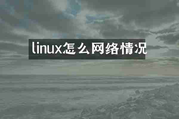 linux怎么网络情况
