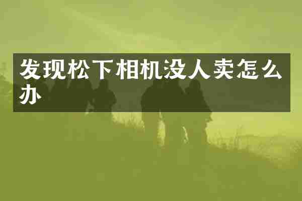 发现松下相机没人卖怎么办