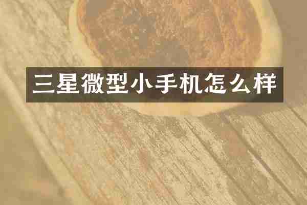 三星微型小手机怎么样