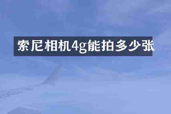 索尼相机4g能拍多少张