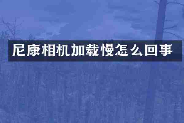 尼康相机加载慢怎么回事