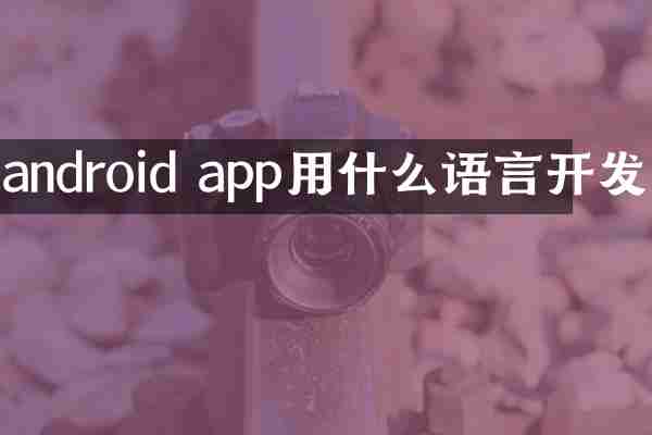 android app用什么语言开发