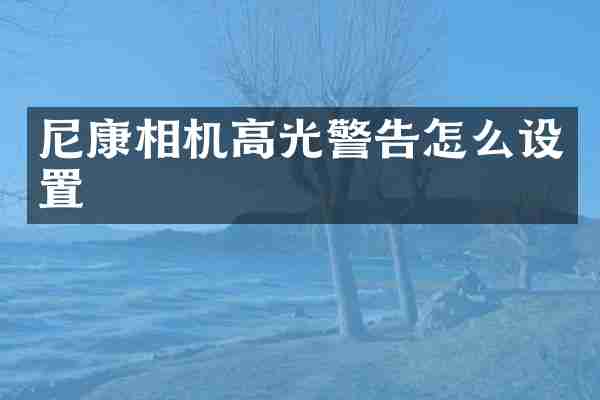 尼康相机高光警告怎么设置