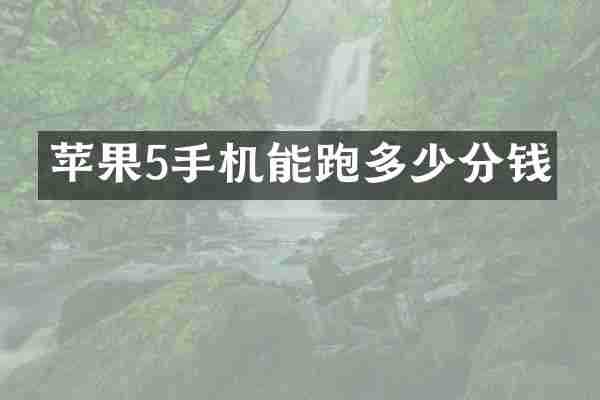 苹果5手机能跑多少分钱