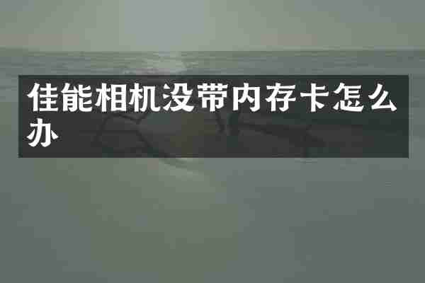 佳能相机没带内存卡怎么办
