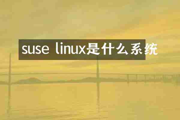 suse linux是什么系统