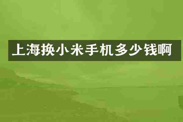 上海换小米手机多少钱啊
