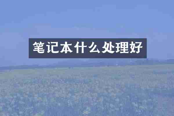 笔记本什么处理好