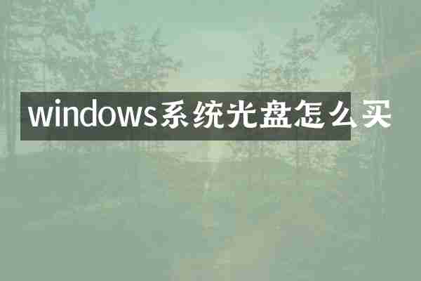 windows系统光盘怎么买
