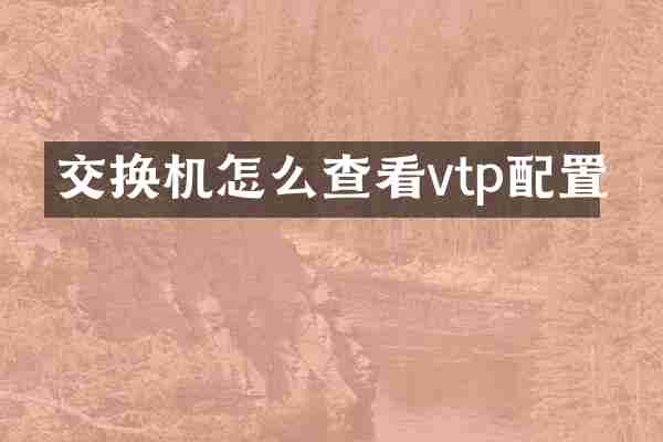 交换机怎么查看vtp配置