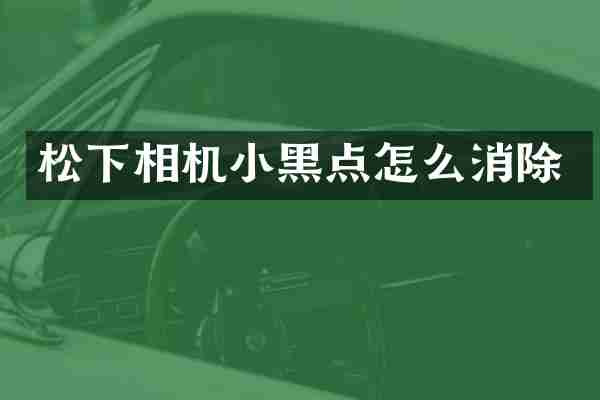 相机小黑点怎么消除