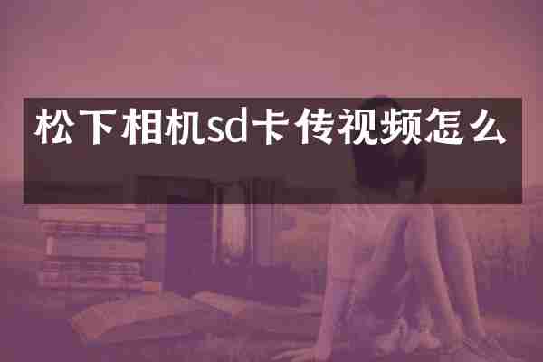 松下相机sd卡传视频怎么传