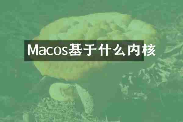 Macos基于什么内核