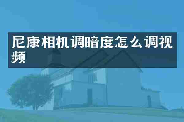 尼康相机调暗度怎么调视频