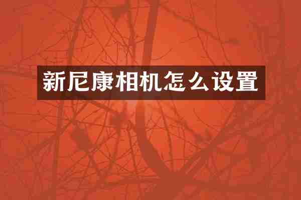新尼康相机怎么设置