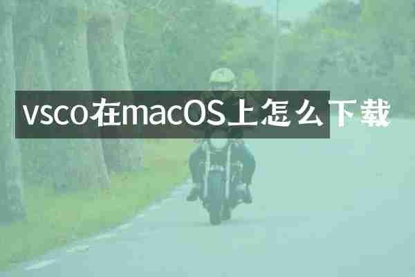 vsco在macOS上怎么下载