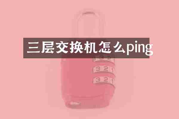 三层交换机怎么ping