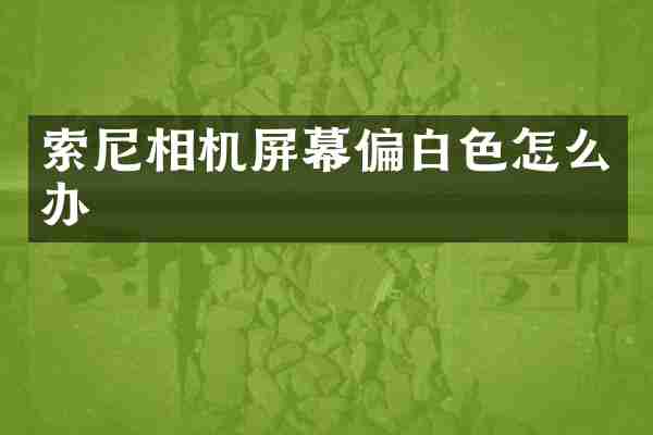 相机屏幕偏白色怎么办