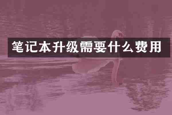 笔记本升级需要什么费用