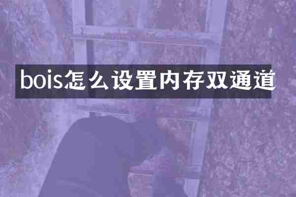 bois怎么设置内存双通道