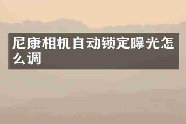尼康相机自动锁定曝光怎么调