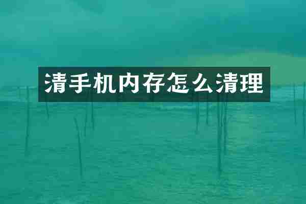 清手机内存怎么清理