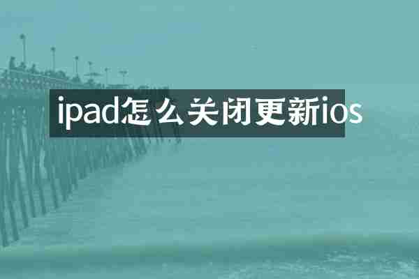 ipad怎么关闭更新ios